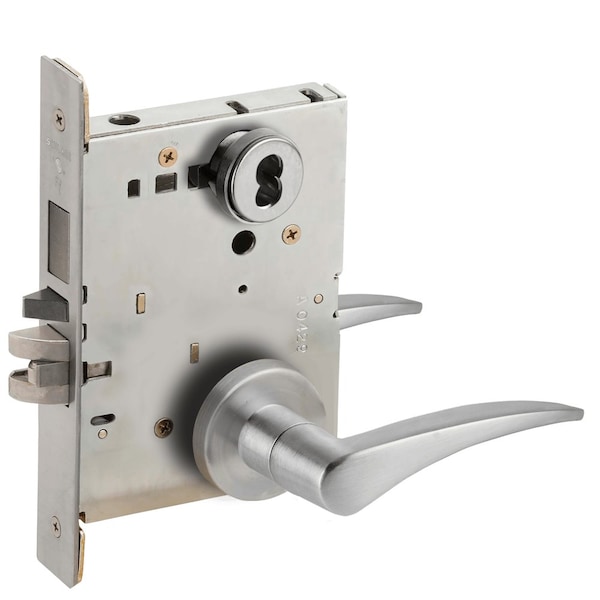 Schlage L-Series, Entrance Mortise Lock, A Rose, 12 Lever, Grade 1 Mortise Lock, FSIC Less Core L9453J 12A 626 RH - main